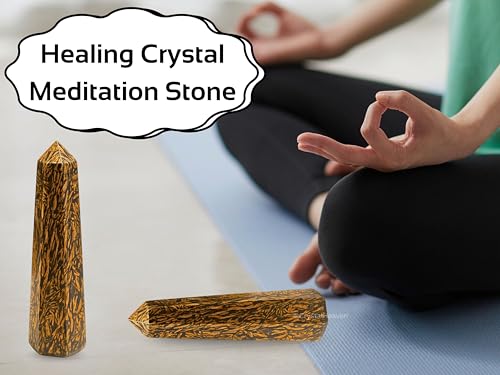 Image of Certified Mariyam Jasper Crystal Tower Obelisk Point For Chakra, Healing And Balancing - Aaa Grade Original Certified Gemstone Agate For Reiki Meditation Yoga Spiritual (3-4 Inches)