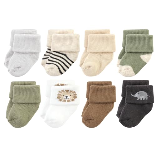 Image of Hudson Baby Baby Girls' Cotton Rich Newborn and Terry Socks