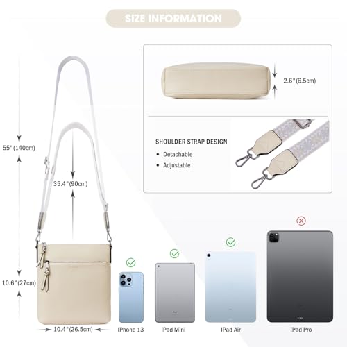 Mittel Damen Umhängetaschen, Crossbody Bags für Frauen mit Verstellbar Abnehmbar Breiter Gurt – Bild 4