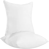 Vista 6 de CRAFTSWORTH Juego de 2 rellenos de almohada de 20 x 20 pulgadas, inserto para fundas de almohada, rellenos de almohada, almohadas de cama y sofá