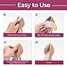 Heel Grips Liners for Loose Shoes - Welnove Shoe Cushions for Back Heel Pain Fatigue Relief - Non-Slip Skin-Friendly Soft Heel Pads Inserts for Shoes Too Big, Fit Most Shoe, Women Men (4-Pair, Beige)