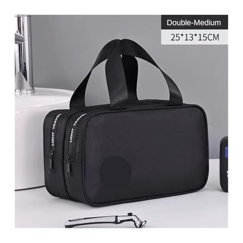 Trousse de toilette voyage double couche pour cosmétiques taille S - 2