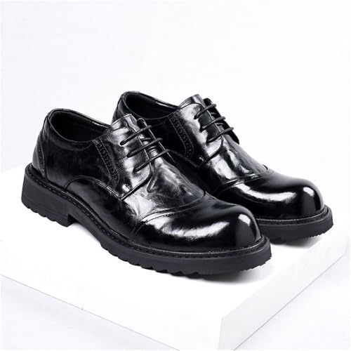 Mens Premium Leather Oxford Dress Shoes Lace Up Design for Business Office Formal Wear Comfortable2