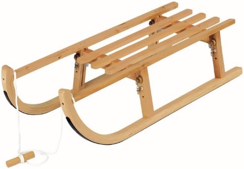 AlpenGaudi Folding Wooden Sledge - 90 cm, Wood