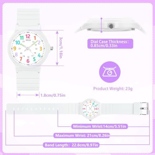Image of Juboos Kids Watch Analog for Boys Girls Toddler, 3ATM Waterproof Wirstwatch Learning Time and Easy to Read