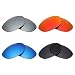 Mryok 4 Pair Polarized Replacement Lenses for Wiley X Airrage Sunglass - Stealth Black/Fire Red/Ice Blue/Silver Titanium