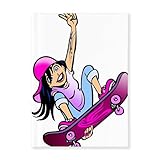 CafePress SK8 Girl Hard Cover Journal Notebook, Personal Diary