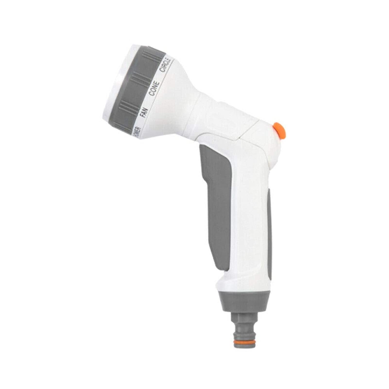 XYXXBB 8 Pattern Multi Function Garden Hose Pipe Water Nozzle Spray Gun Soft Grip (Color : 9 Patterns White+Grey)
