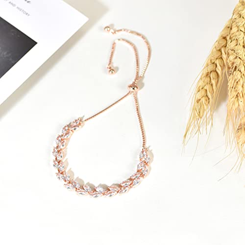 Poryimee DK035 Rose Gold Tennis Bracelet thumb #6