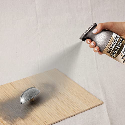 Rust-Oleum 271481 Universal All Surface Forged Hammered Spray Paint, 12 oz, Antique Pewter (Pack of 2)