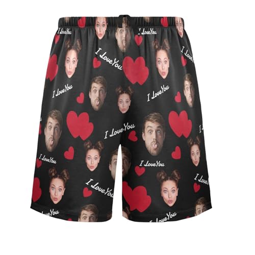 Personalized Mens Pajama Shorts Custom Face Lounge Sleep Shorts Men's Sleepwear for Men2