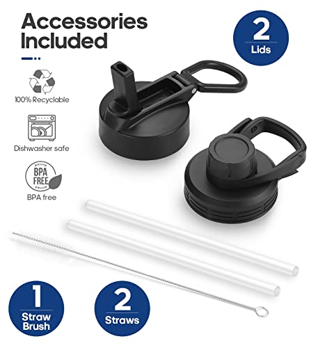 HydroPal-Vacuum-Insulated-Stainless-Steel-Water-Bottle-1200ml1000ml750ml-2-Lids-Straw-Lid-and-Spout-Lid-2-Straws-Water-Bottle-for-12-Hours-Hot-24-Hours-Cold-Drinks-Great-for-Work-Travel