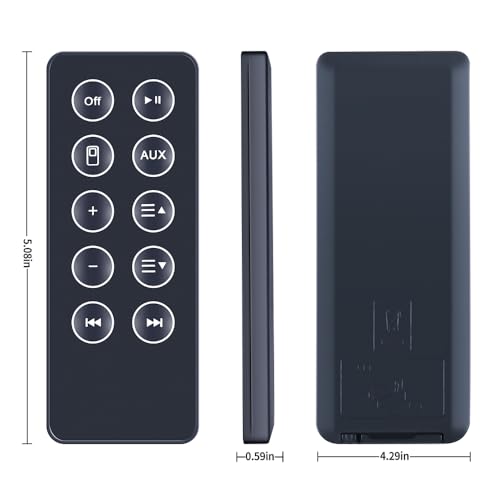 Vervangende afstandsbediening voor Bose SoundDock 10, Series II & III, grote toetsen, eenvoudig te gebruiken, CR2032 batterij (excl.) - Afbeelding 5