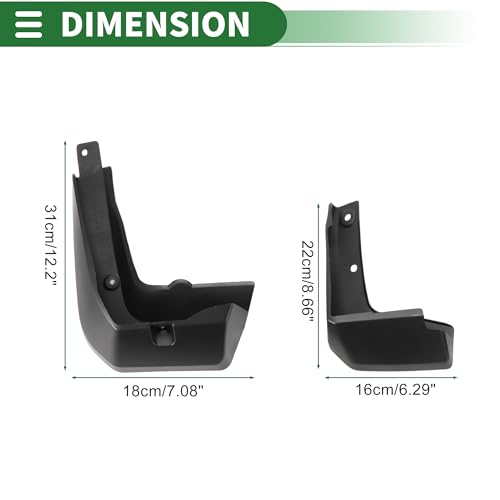 Image of Motoforti Mud Flaps Splash Guards Mud Guards for Honda Fit Sport 2018-2020 W /Mount Accessories