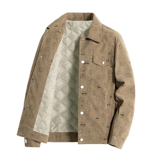 Veste en velours côtelé homme grande taille veste bomber chaude automne