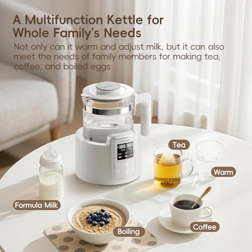 Instant Water Warmer, Baby Bottle Warmer with Faster Cooling Fan and LCD Display, Baby Milk Warmer, Electric Kettle with 6 Temperature Control Presets, Breastmilk Warmer, Boil Tea, Coffee β image 9