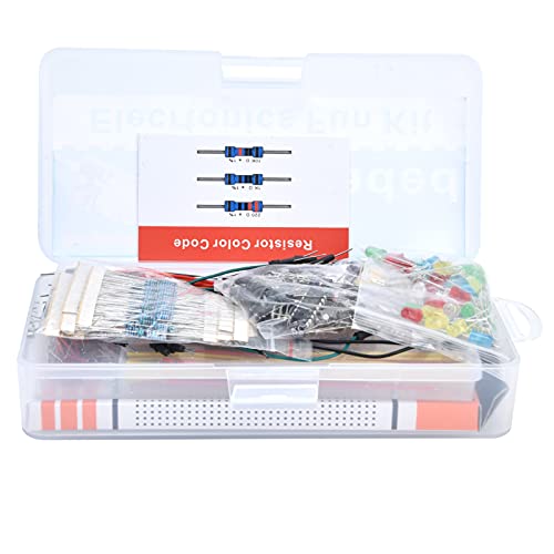 Kit de componentes, kit surtido de componentes electrónicos, paquete de electrónica de iniciación de 830 agujeros, herramienta de bricolaje para R3/MEGA2560