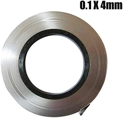 Pure Nickel Strip, Nickel Strip,Battery Nickel Strip, 10m (1Roll) Nickel Tap for Battery Pack Spot Welding Strip Tape (Size: 0.1 x 4mm/0.1 x 5mm/0.1 x 6mm/0.1 x 8mm/0.15 x 7mm/0.15 x 8mm)