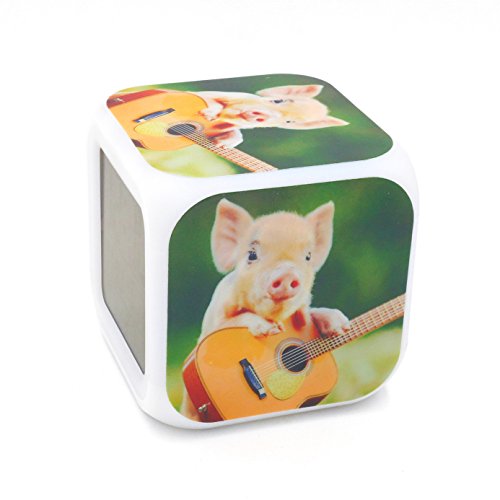 Boyan New Pig Pet Animal Led Alarm Clock Desk Clock Calendar Snooze Glowing Led Digital Alarm Clock For Unisex Adults Kids Toy Gift #TOP3