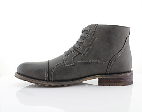 Image of Polar Fox Men's Casual Cap-Toe Ankle Boot Collection | Lace-Up Work, Combat, and Chukka Styles