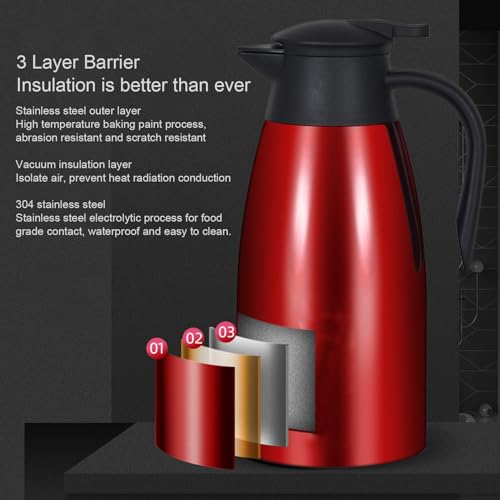Hervidor eléctrico GLOGLOW 2 L acero inoxidable miniatura 2