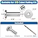 HZWMQDLF 200 Pack T316 Stainless Steel Protector Sleeves & Hydraulic Crimping Tool for 1/8 Deck Cable Railing Kit