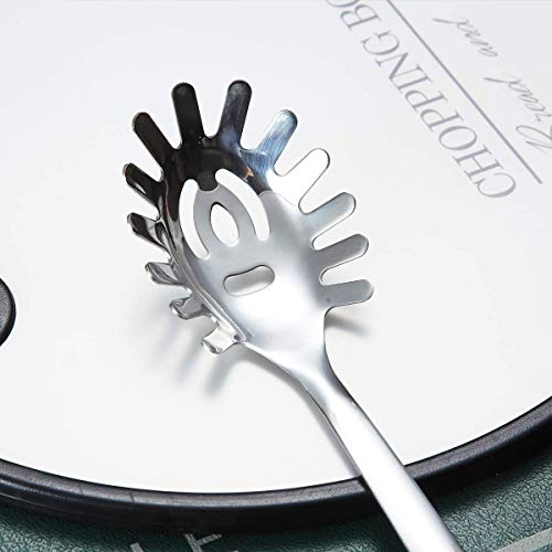 Image of Spaghetti Spoon, Berglander Pasta Server, Stainless Steel Pasta Spoon, Pasta Fork, Noddle Fork, Heat Resistant, Dishwasher Safe, Easy to Clean