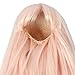 Tzncos Long Straight 8-9 Inch 1/3 BJD Wig MSD DOD Pullip Dollfie Doll Wig (pink mixed)