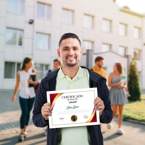 Kit 5 Molduras Branca A4 21x30 Para Poster Certificado Foto