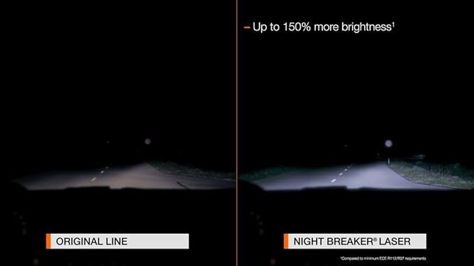 OSRAM NIGHT BREAKER LASER H4, +150% more brightness, halogen headlight lamp, 64193NL-HCB, 12V, Duo box (2 lamps)