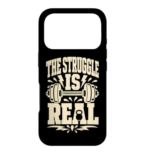 The Struggle Is Real Funny �t�B�b�g�l�X �E�G�C�g���t�e�B���O�W�� �X�}�z�P�[�X iPhone 17 Pro �p