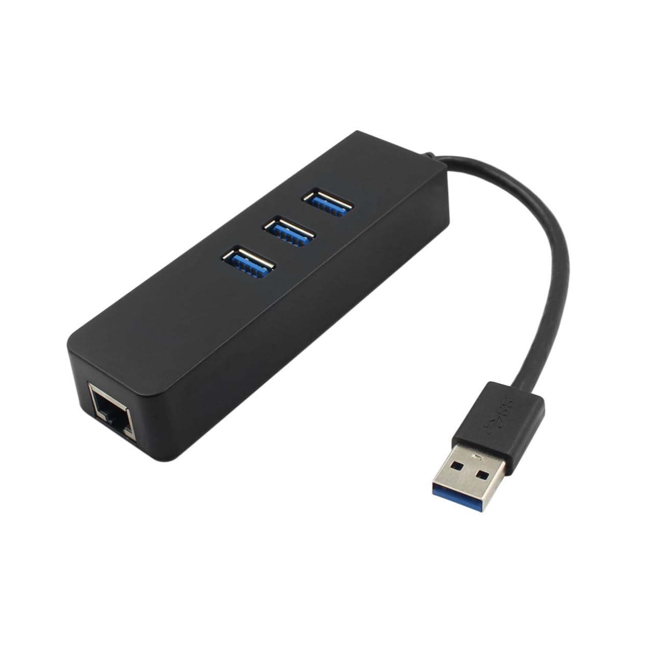 OSALADI 3.0 Ethernet Hub 3 3.0 Ports 1 Ethernet Adapter 100mbps Compatible Usb3.0/2.0/1.1 Dual Functionality