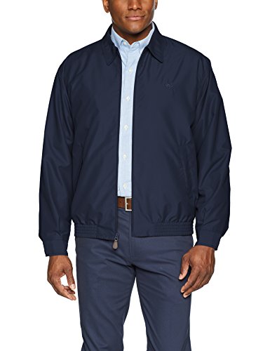 Chaps Men's Classic Fit Full-Zip Microfiber Jacket, Newport Navy, L