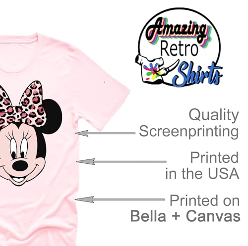Leopard Minnie Print Bow Portrait, Animal Kingdom Shirt, Safari Shirt Casual Short Sleeve Shirt4