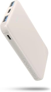 VANYUST S22 Portable Charger, Mini Colorful Power Bank, 5000mAh External Battery Pack Compatible with iPhone 15/14/13/12/11/X All Series and Android Phone,Apricot