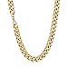 Produktbild Richsteel Damen Frauen Halskette 12mm breit 46cm vergoldet Kubanische Halskette Hip pop Cuban Link Chain Punk Halskette für Damen und Herren