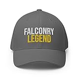 Falconry Legend Hat (Embroidered Structured Twill Cap) Falconer Apparel Grey