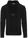 Herren Strick-Pullover mit Schalkragen | Männer Winter-Pullover mit geripptem...