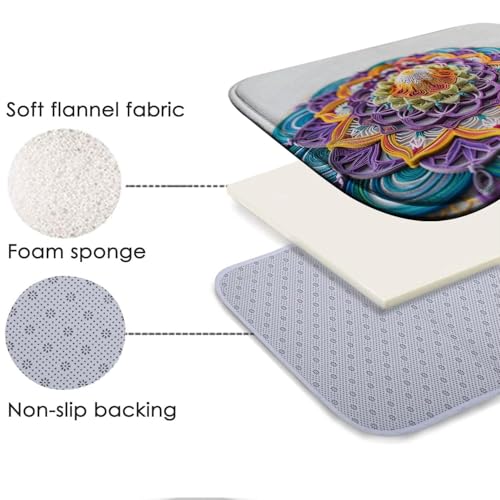 Tapis de bain lavable en machine en mousse à mémoire de forme 3D M
