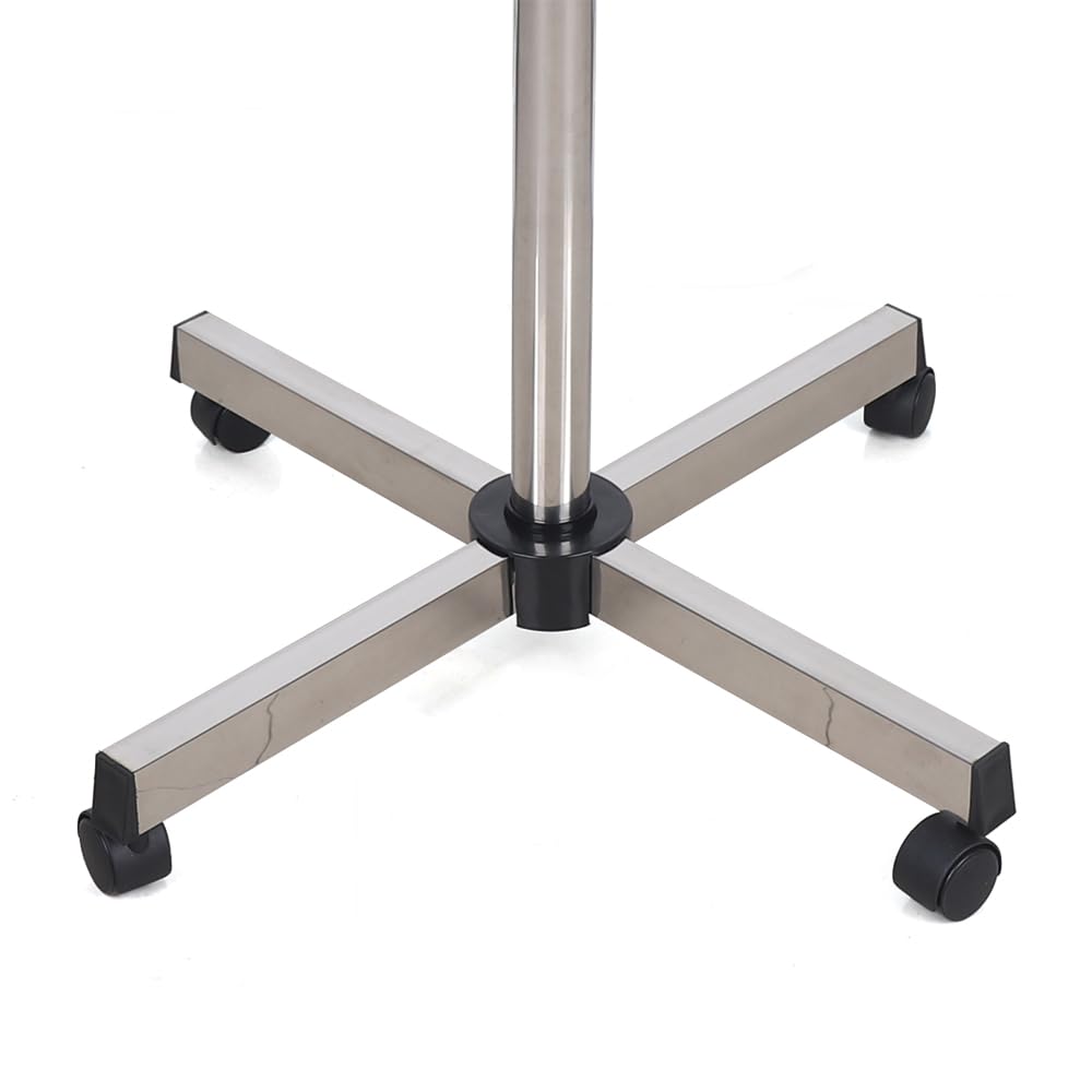 Salon Store Hair Trolley Service Trolley Aleación de Aluminio Ajustable Carrito de Peluquería Carrito de Trabajo Portabilidad Salon Spa Rolling Service Bandeja Tatuaje Metal Trolley con 4 ruedas Plata