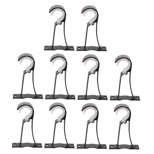 SOLUSTRE 10Pcs Sturdy Curtain Rod Brackets for Window Dressing Curtain Rod Holders Easy Installation for Bedroom Living Room Office Kitchen
