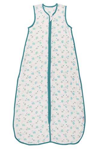 Preisvergleich Produktbild Schlummersack Kleinkinderschlafsack Bambus Musselin ungefüttert in 0.2 Tog für den Sommer Elefanten Unisex - 3-6 Jahre / 130cm