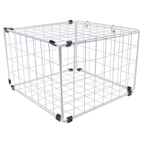 Cage pour chat pliable en fer noir avec poignée de transport intégrée - 2
