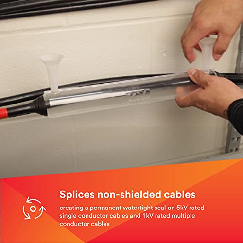 Scotchcast 3M Inline Resin Power Cable Splice kit 82-A1N, Up to 2 AWG Black by 3M - Image 4