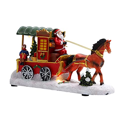 Figurine de calèche de noël pour remplacer les décors tristes par une ambiance musicale