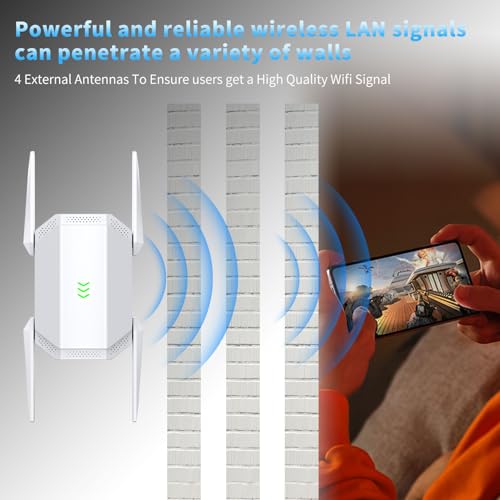 WiFi Extender Signal Booster, WiFi Extender, Long Range Wireless Repeater Amplifier with Ethernet Port, Covers Up to 20000 Sq - Image 4