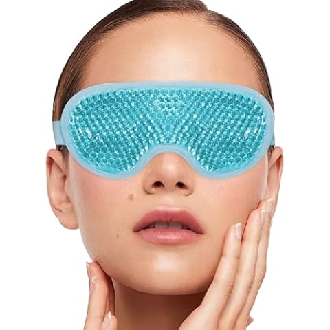 BKPPLZP Cold Face Eye Mask Ice Pack for Dark Circles,Eye SPA,Pressure,Cooling Face Masks for Women Sleeping,Skin Care Gel Beads Hot Cold Use Ice Facial Mask Cover