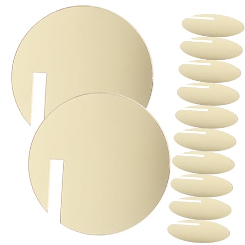 KICHOUSE 30pcs Round Drink Labels Gathering Drink Tags Disc Circle Wine DIY Wine Marker Round Drink Tags Drink Markers Tags Drink Tags Rings Replaceable Cup Markers Acrylic Golden