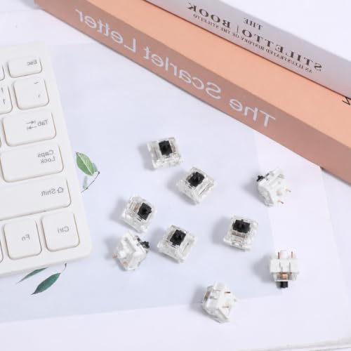 Image of 72 Black Mechanical Keyboard Switches 3Pin Key Clicker Replacement