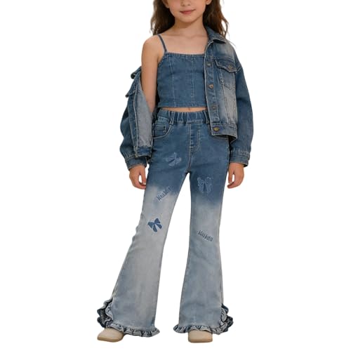 Jean évasé stretch pour filles au style bootcut tendance - 5
